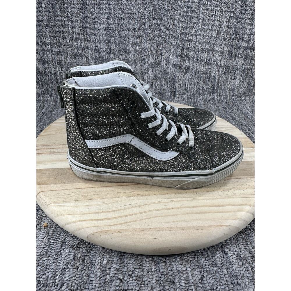 Vans "Off The Wall" Old Skool KIDS High Top Glittery Gray Canvas KIDS Size 3y
